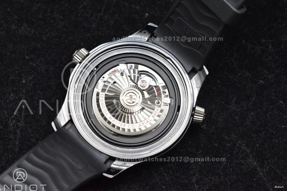 Black VSF Rubber on Diver Dial Black Edition Strap Seamaster 300M A8806 Best PVD 0102